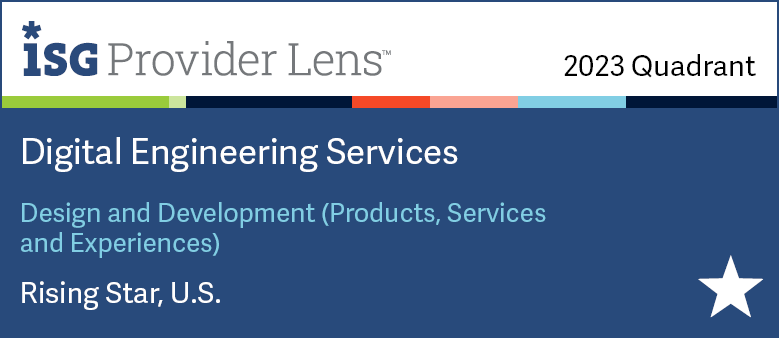 Happiest Minds is a Rising Star in the ISG Provider Lens™ Digital Engineering Services US 2023 Quadrant Report for Design and Development (Products, Services, Experience)