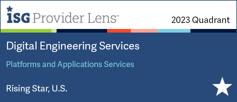 Happiest Minds is a Rising Star in the ISG Provider Lens™ Digital Engineering Services US 2023 Quadrant Report for Platforms and Applications Services