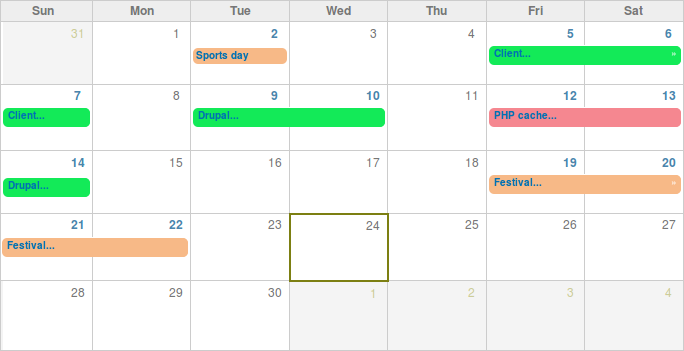 Event Calendar Module – Organize events with flexible formatting