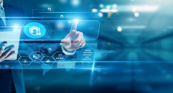 Businessman,Analyzing,Global,Networks,Privacy,Protection,,Gdpr,Compliance,,Data,Encryption,