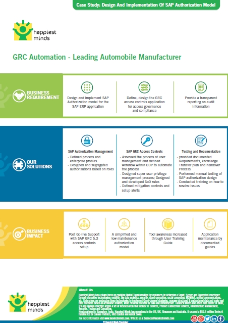 Implementing SAP Authorization Model In Manufacturing Made Easy