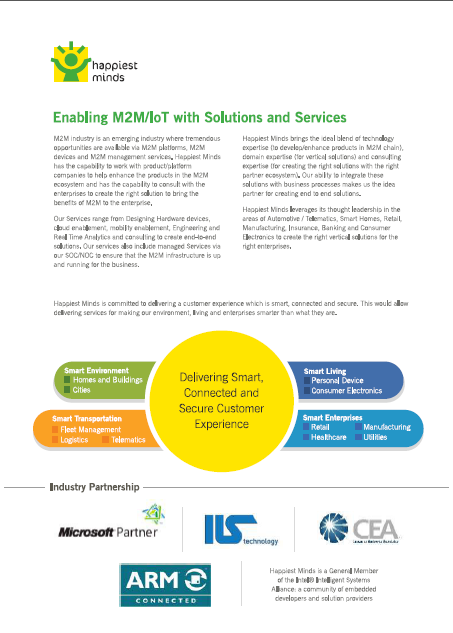 Enabling M2M/loT with Solutions and Services