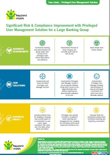 Risk & Compliance Improvement with Privileged User Management Solution for a Large Banking Group