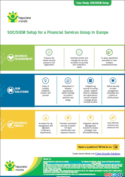 SOC/SIEM Setup for a Financial Services Group in Europe