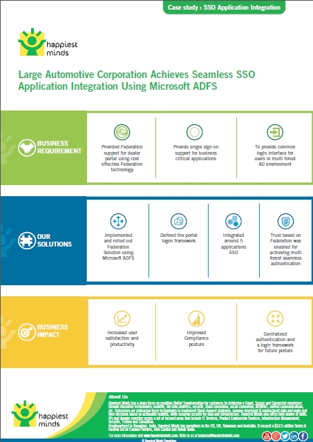 Seamless Access to Web Application with Single Sign- On (SSO) Solution for an Automotive Corporation