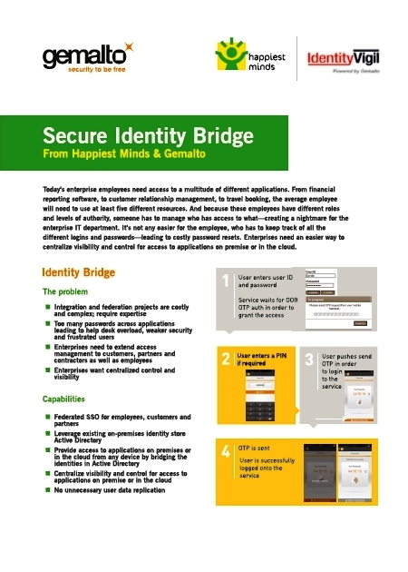 Secure Identity Bridge – From Happiest Minds & Gemalto