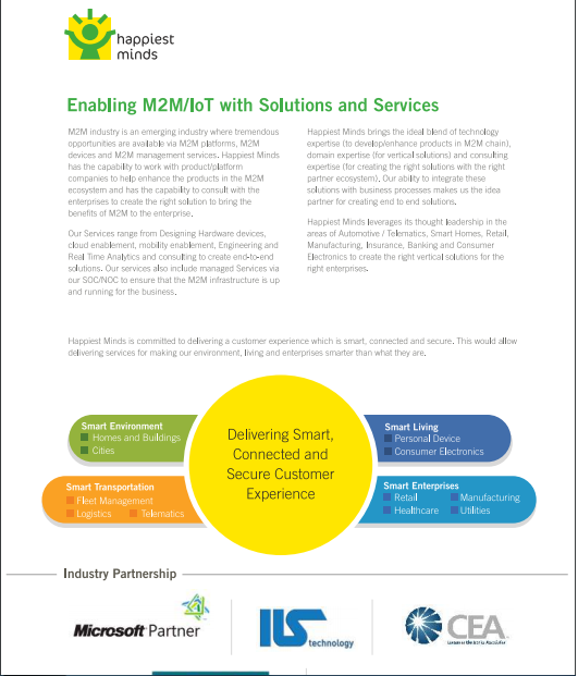 Enabling M2M/IoT with Solutions and Services