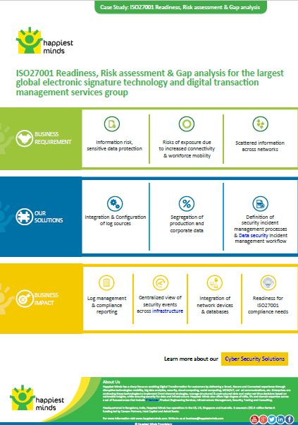 ISO27001 Readiness Risk-assessment and Gap-analysis