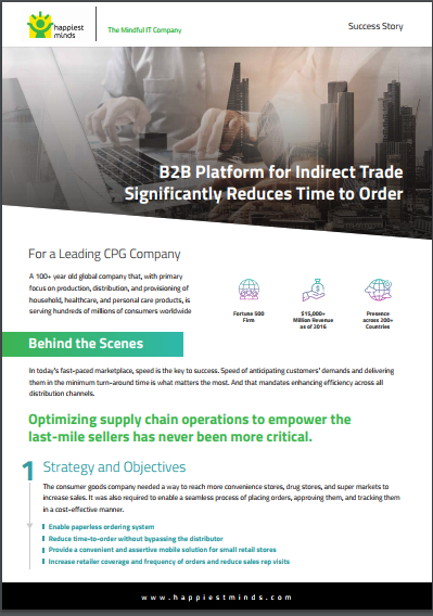 B2B Platform for Indirect Trade Significantly Reduces Time to Order