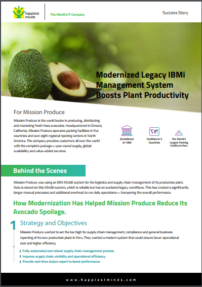 Modernized Legacy IBMi Management System Boosts Plant Productivity